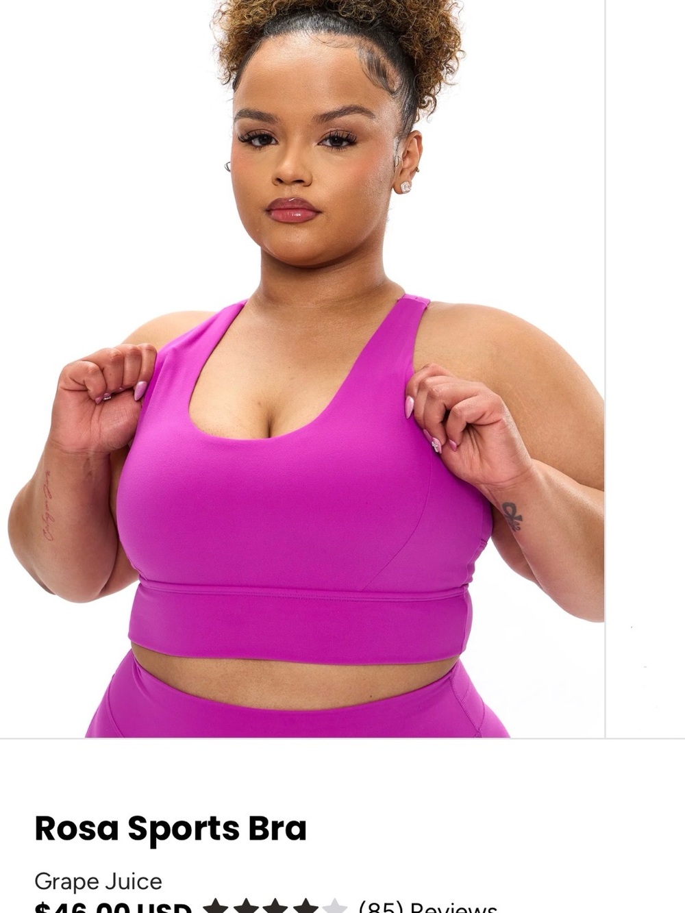 BuffBunny Rosa Sports Bra - Bright Magenta